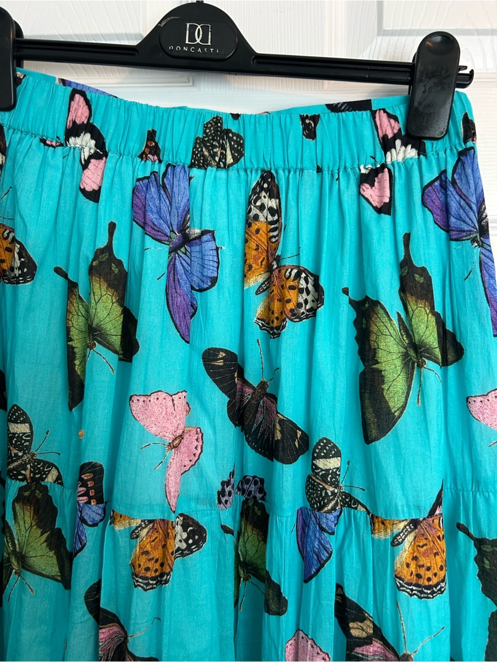 Dizzy-Lizzie Woodstock Turquoise Butterfly Flounce Skirt - Picture 8 of 9